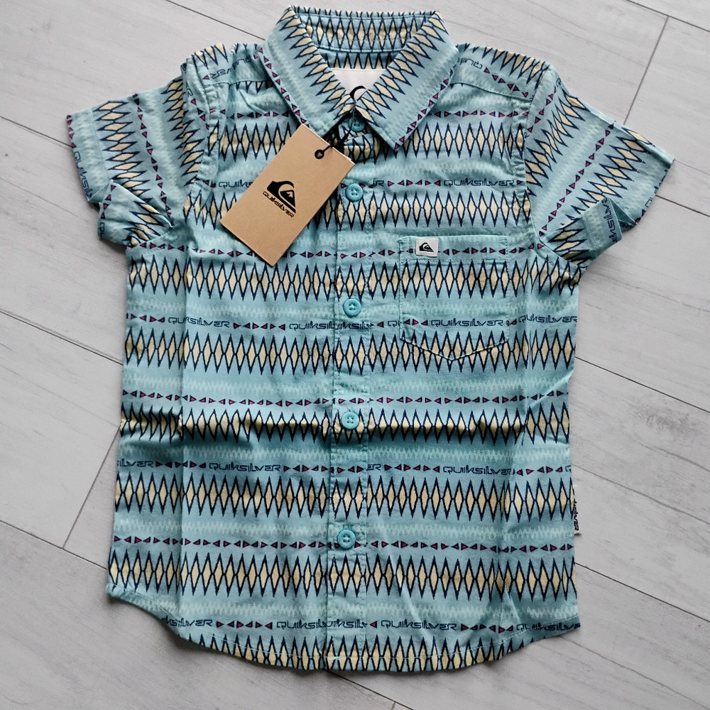 QUIKSILVER NEW Boys Vibrations Button Down Shirt
